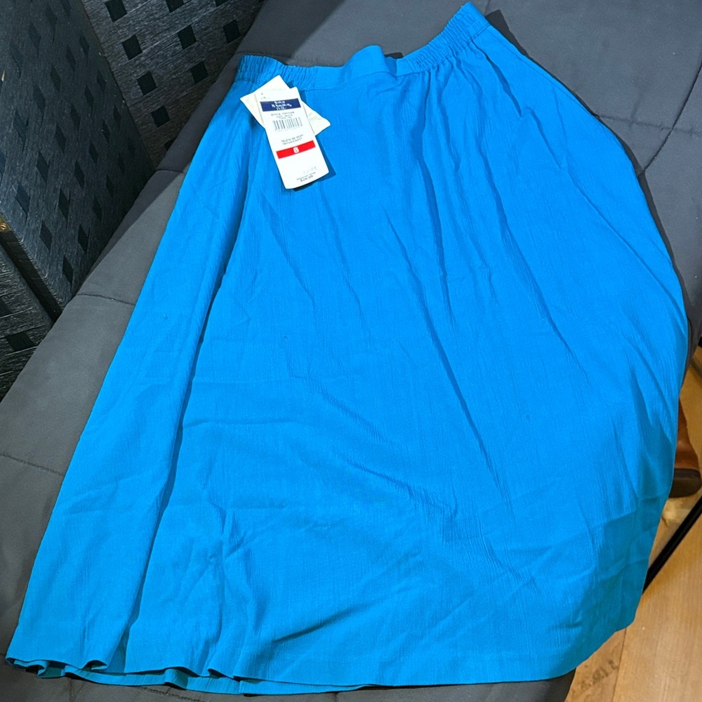 Norton McNaughton Vibrant Blue A-Line Skirt
